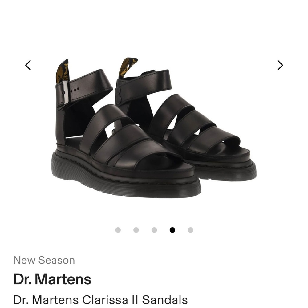 Dr. Martens Clarissa ii smooth black leather sandals
